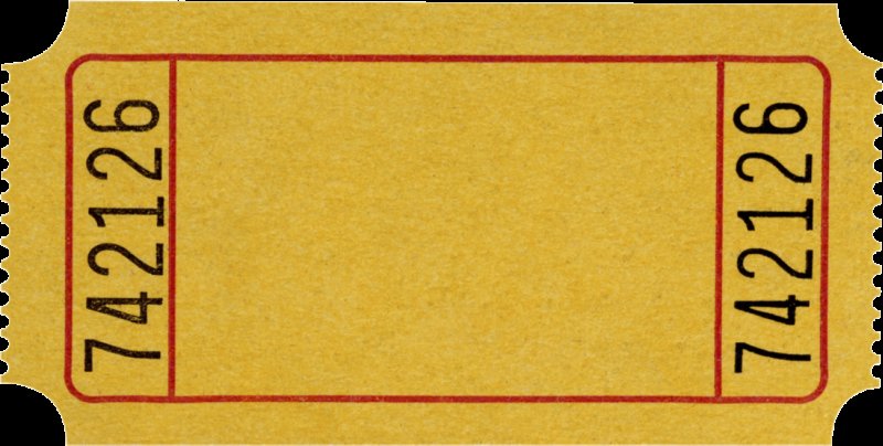 Билет рисунок без фона