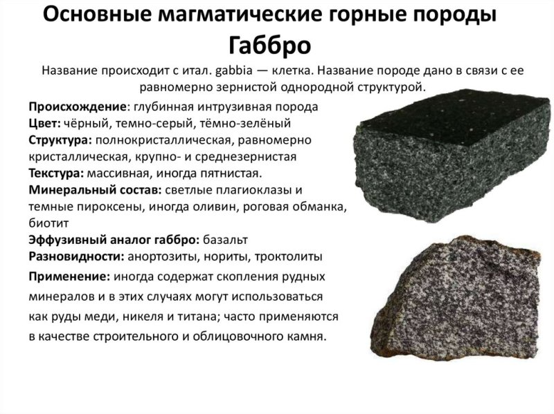 Габбро диабаз Горная порода