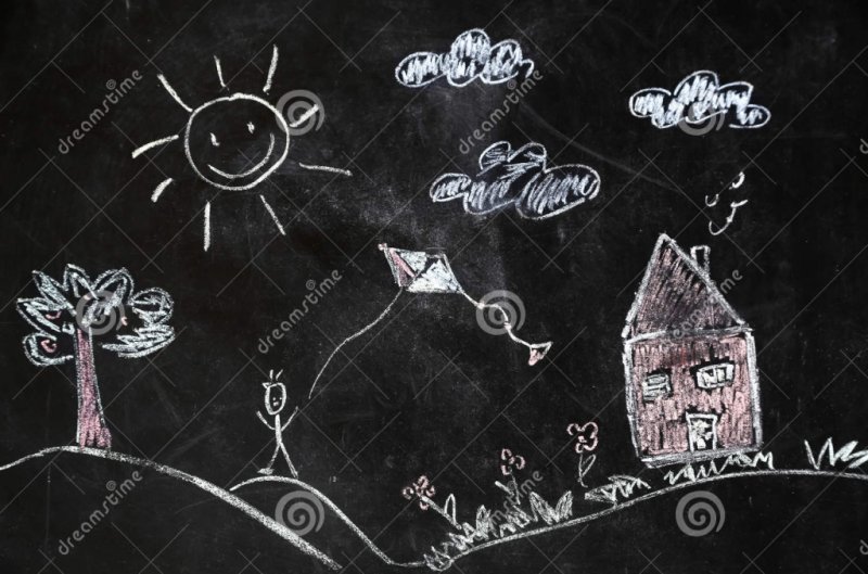 Рисунки мелом