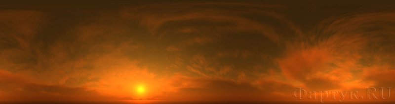 Небо закат панорама