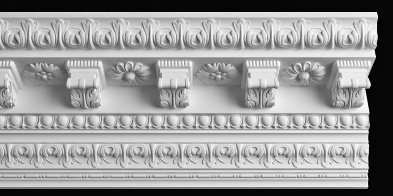 Лепнина 3д модель архикад