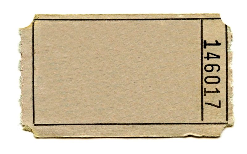 Билет без надписей