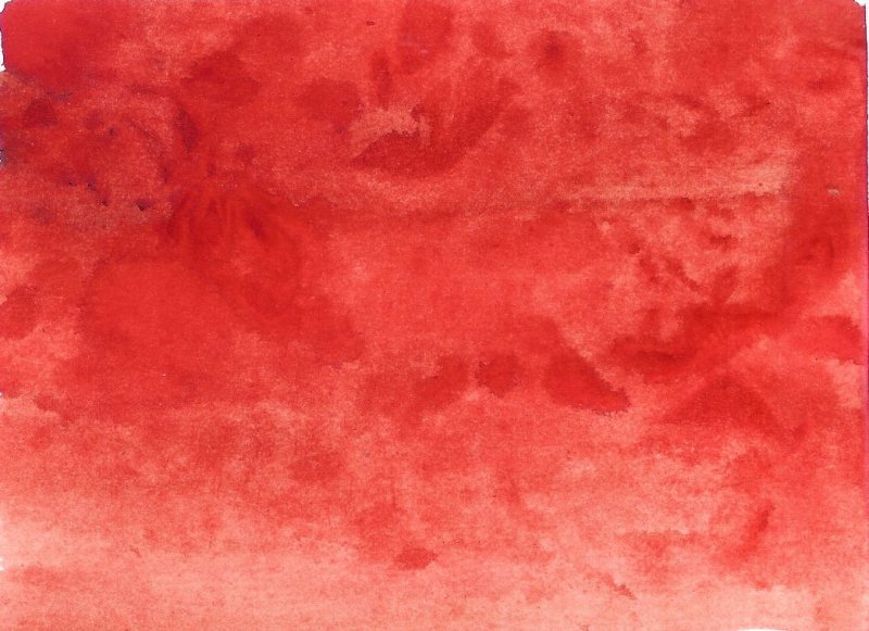Красные разводы акварель