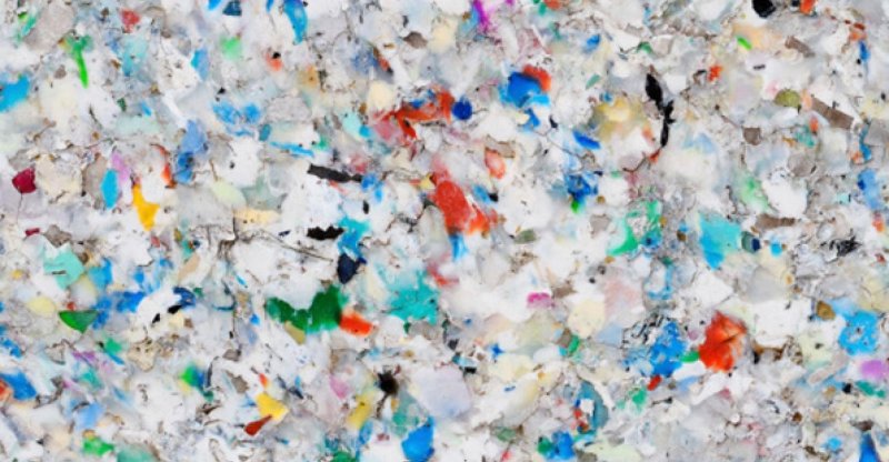 Текстура переработанного пластика