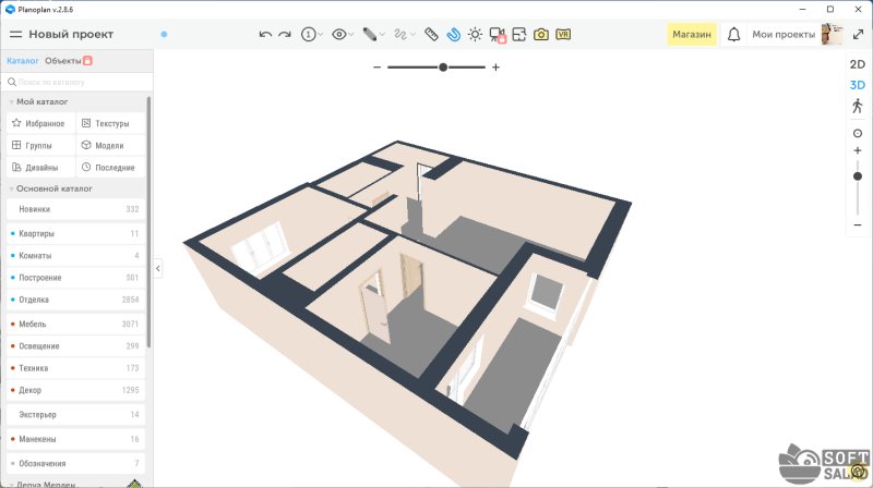 Дизайн интерьера программа Planoplan