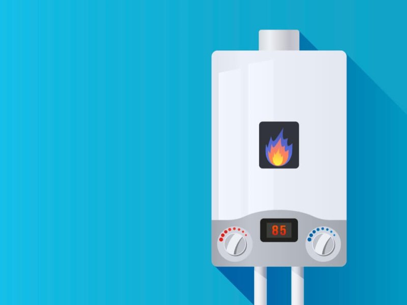 Газовый котел на прозрачном фоне