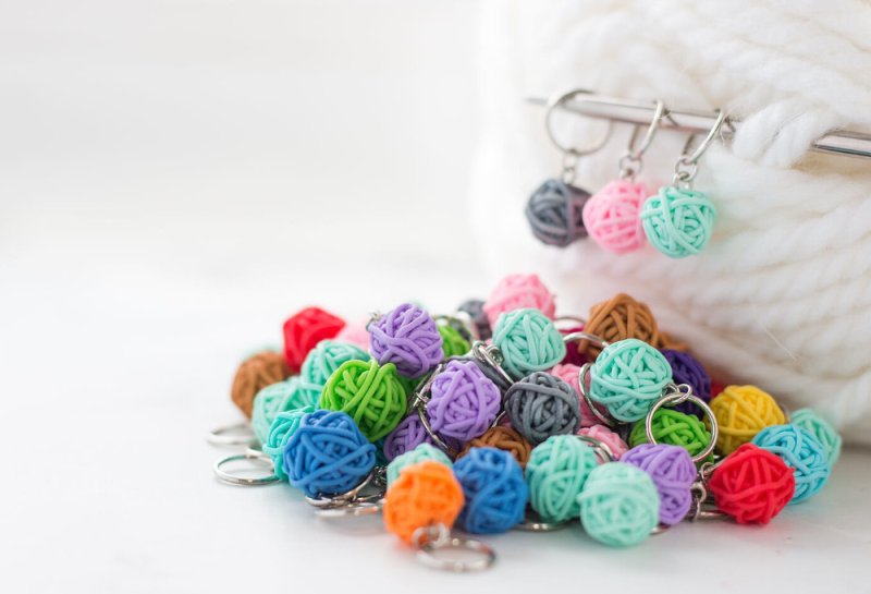 Маркеры для вязания клубочки