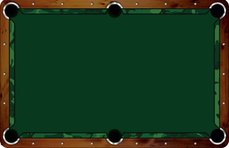 Бильярдный стол сверху