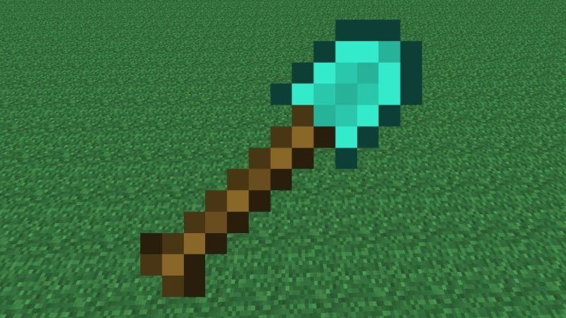 Алмазная лопата майнкрафт