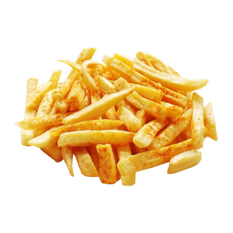 Картошка фри на белом фоне