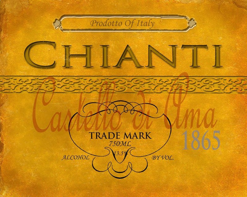 Этикетка элитного вина