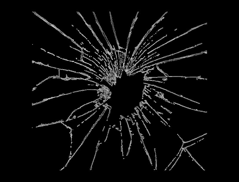 Трещины на стекле прозрачный фон