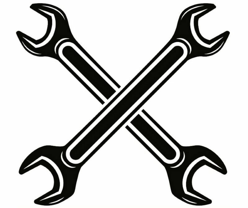 Ключ рожковый вектор