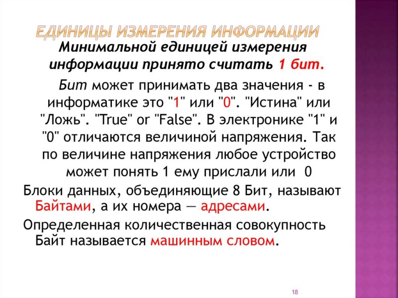 Единицы измерения информации