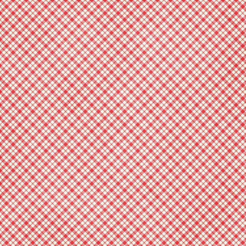 Ткань в клеточку красную
