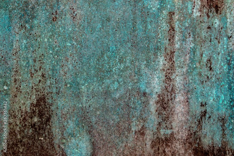 Зеленая патинированная медь