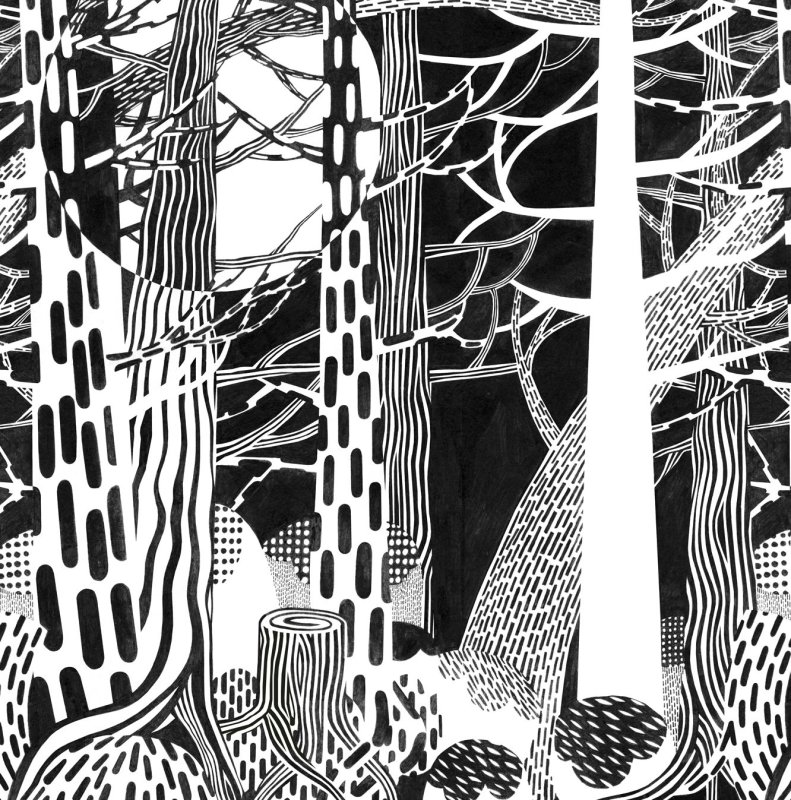 Линия пятно композиция