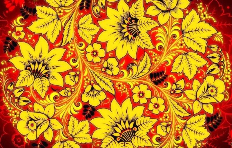 Хохломская роспись верховая