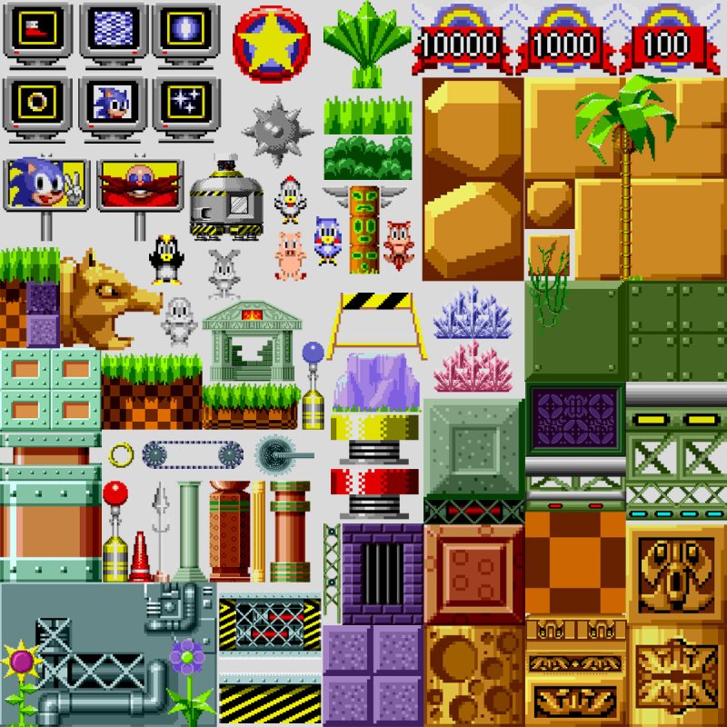 Ассеты и тайлы Соника