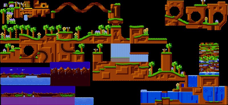 Sonic Sprites Green Hill