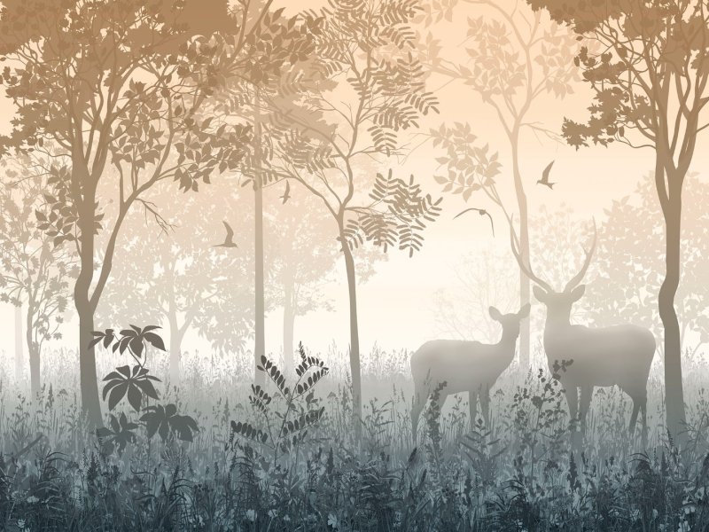 Фреска туманный лес Аффреско