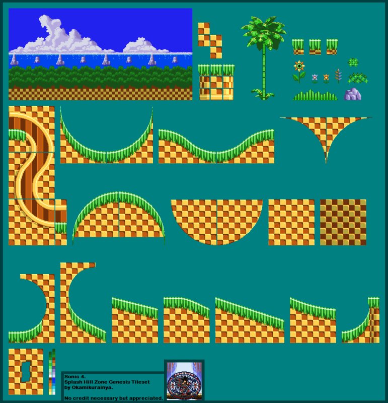 Sonic 1 Green Hill Zone Sprites