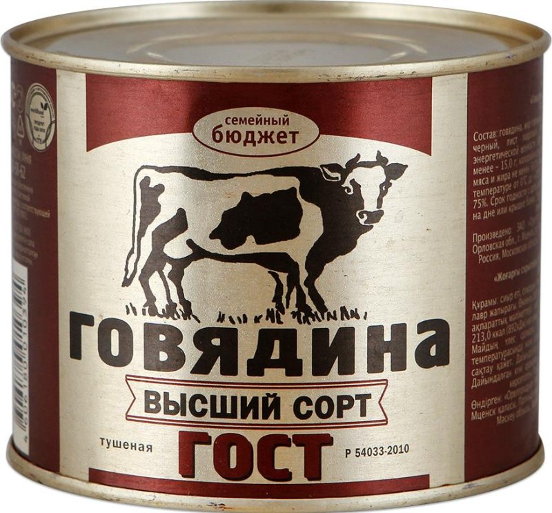 Семейный бюджет тушенка говяжья
