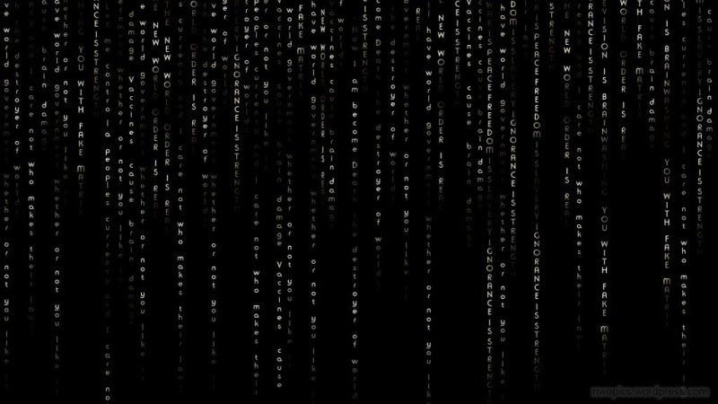 Матрица на черном фоне