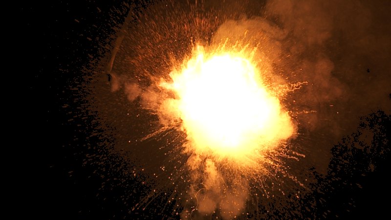 Взрыв на белом фоне