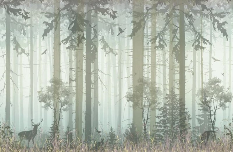 Фрески с изображением леса