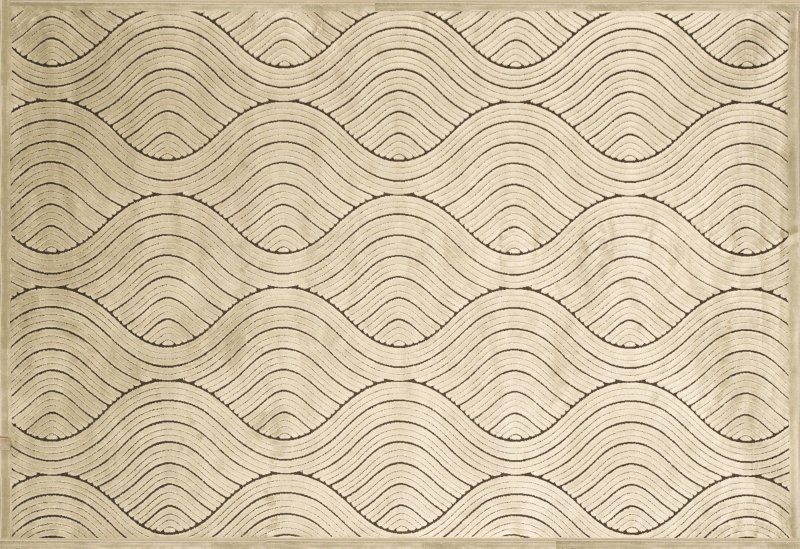 Ковер в полоску бежевый