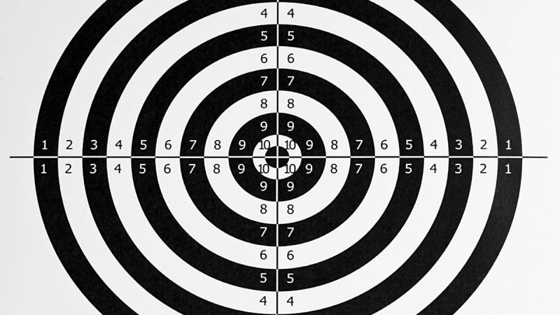 Мишень для стрельбы из воздушки 10 метров