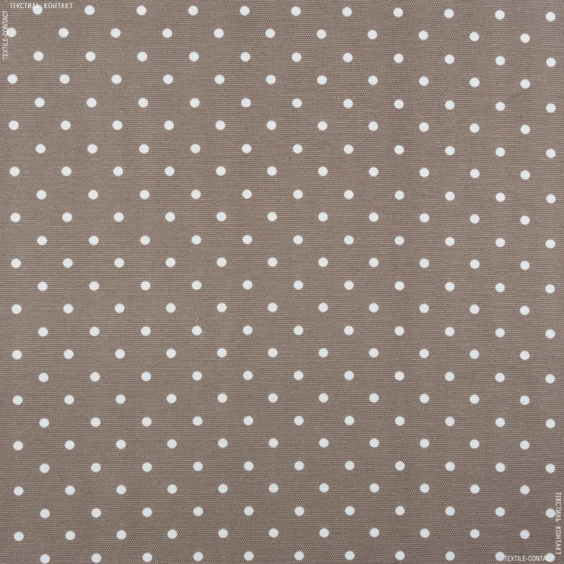 Ткань бежевая в горошек