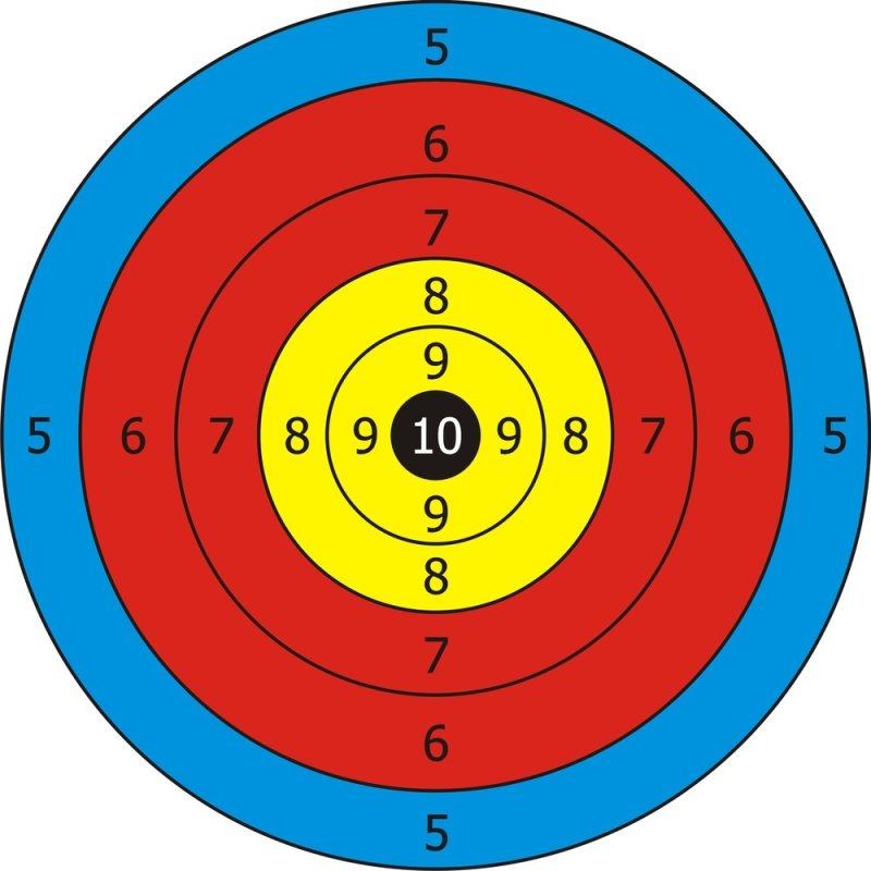 Мишень для воздушки 10 метров а4