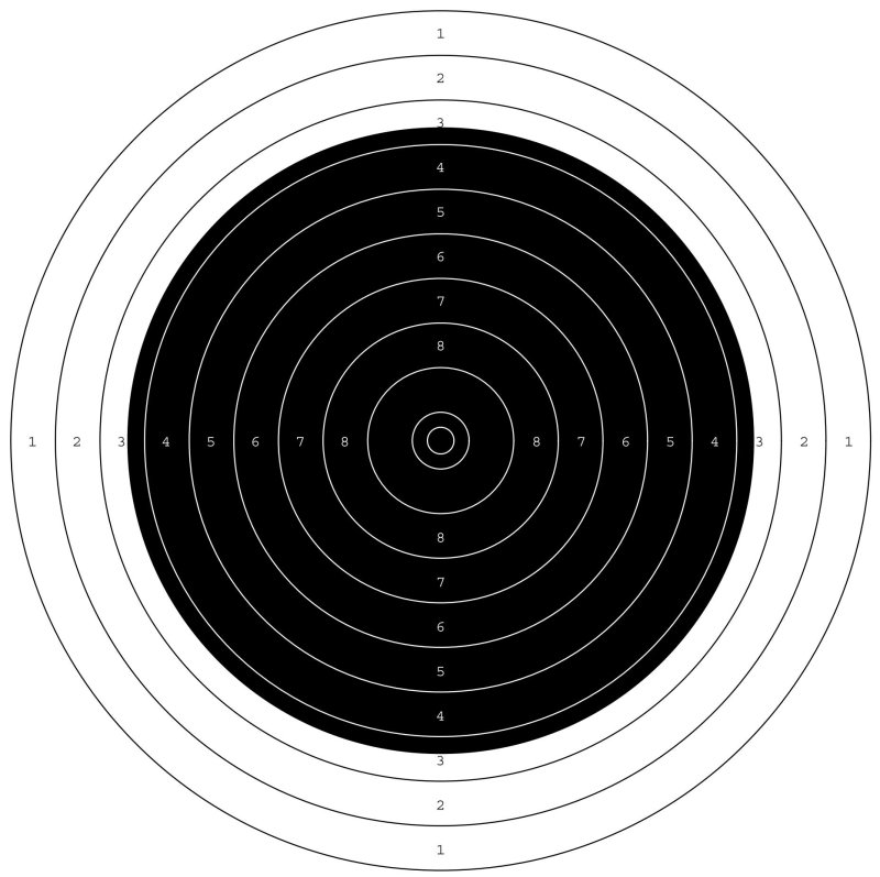 Мишень 7 для стрельбы из малокалиберной винтовки