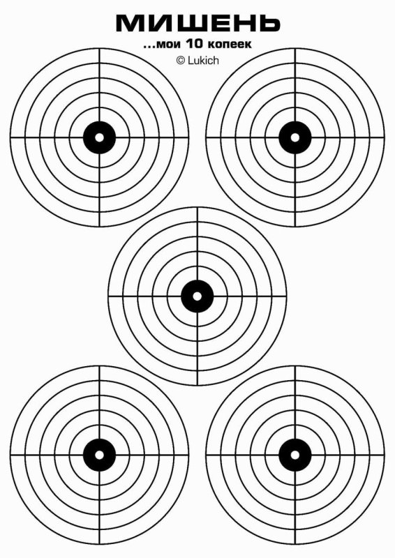 Мишени для пневматики а4 пристрелочная