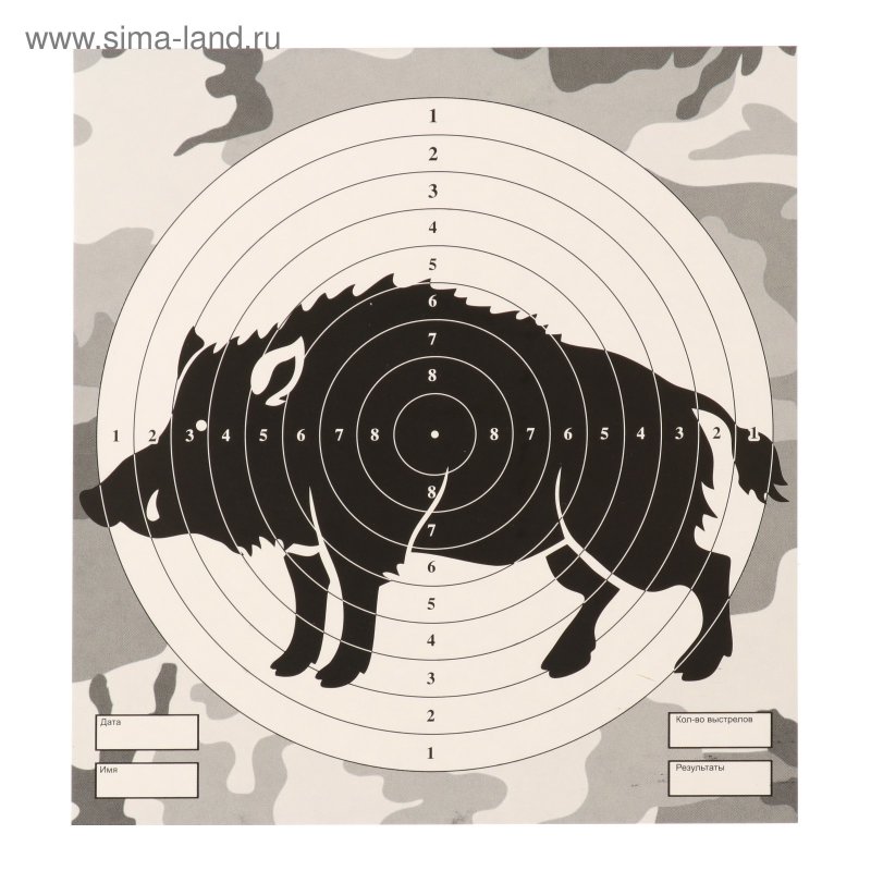 Мишень для воздушки 25 метров а4