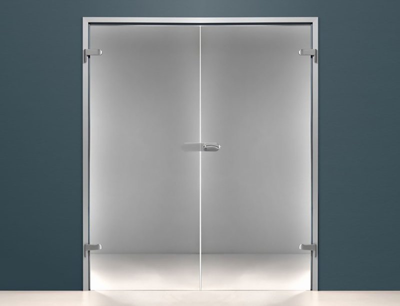 Распашные стеклянные двери