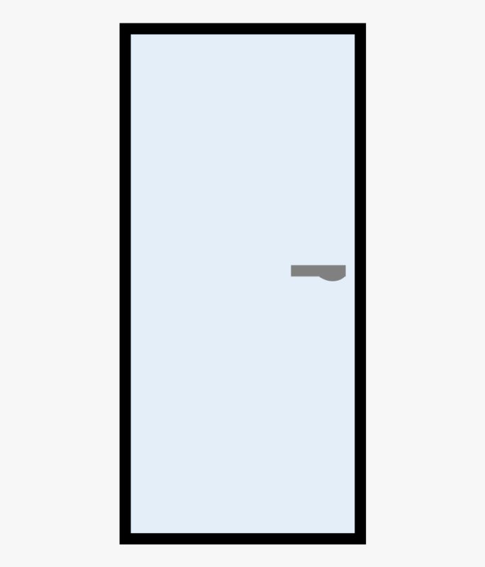 Стеклянная дверь на прозрачном фоне