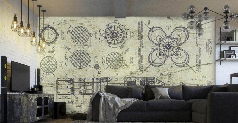 Фотообои в стиле лофт