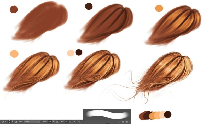 Волосы для рисования