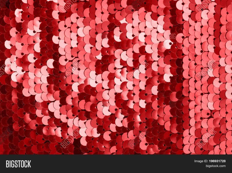 Красная ткань с пайетками