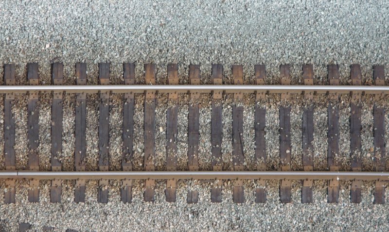 Железная дорога вид сверху