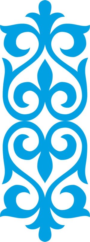 Казахский национальный орнамент Кошкар муйиз