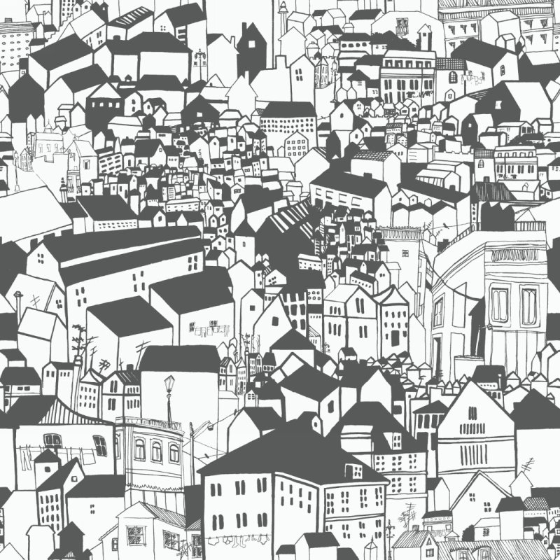 Обои с графическим рисунком