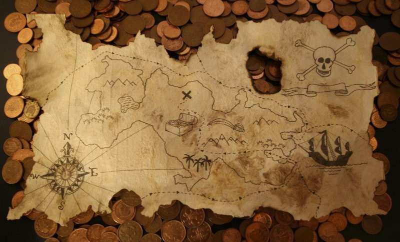 Карта пирата остров сокровищ