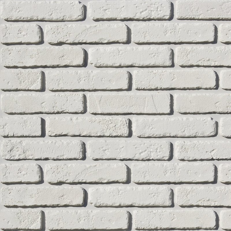 Плитка фасадная Камтек кирпич Скандинавский белый 0.5м2