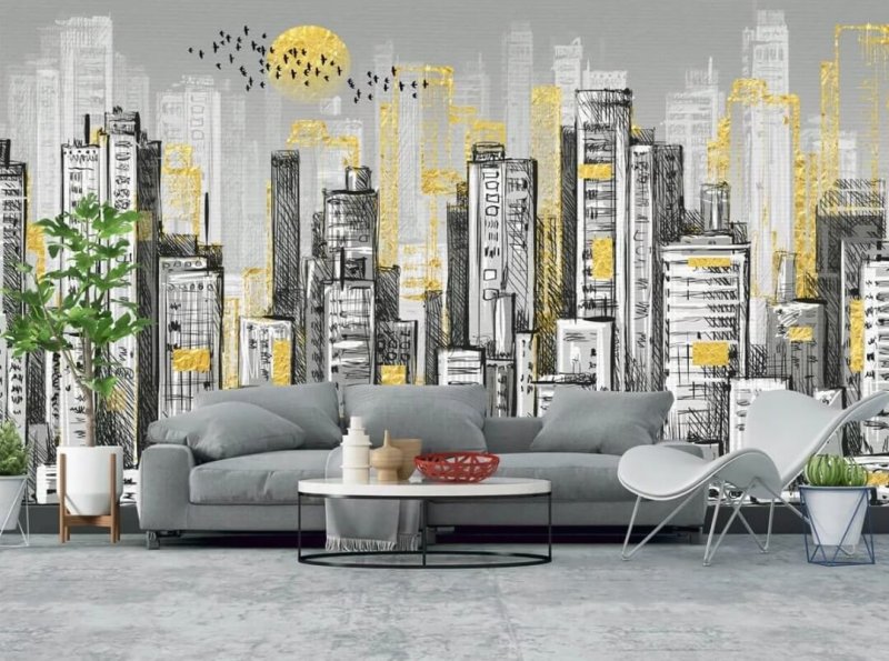 Фотообои в современном интерьере