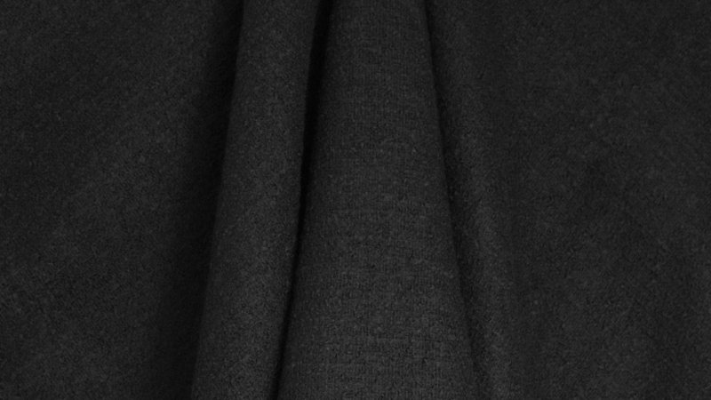 Черная пальтовая ткань