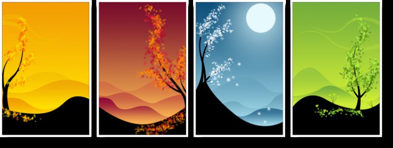 Четыре времени года рисунок